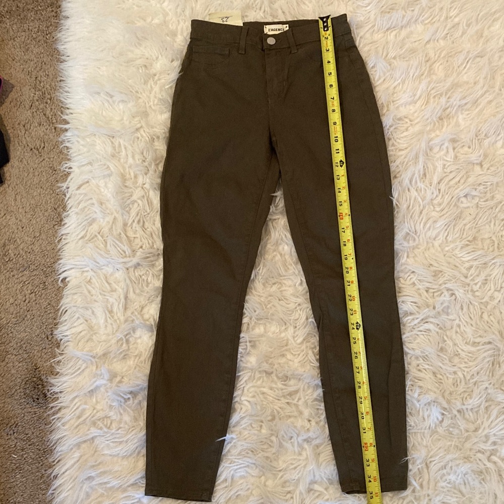 L'AGENCE Women's High-Rise Jeans in Olive Green